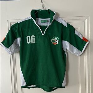 O'Neill Green and White Sports Jersey with Number and Logo